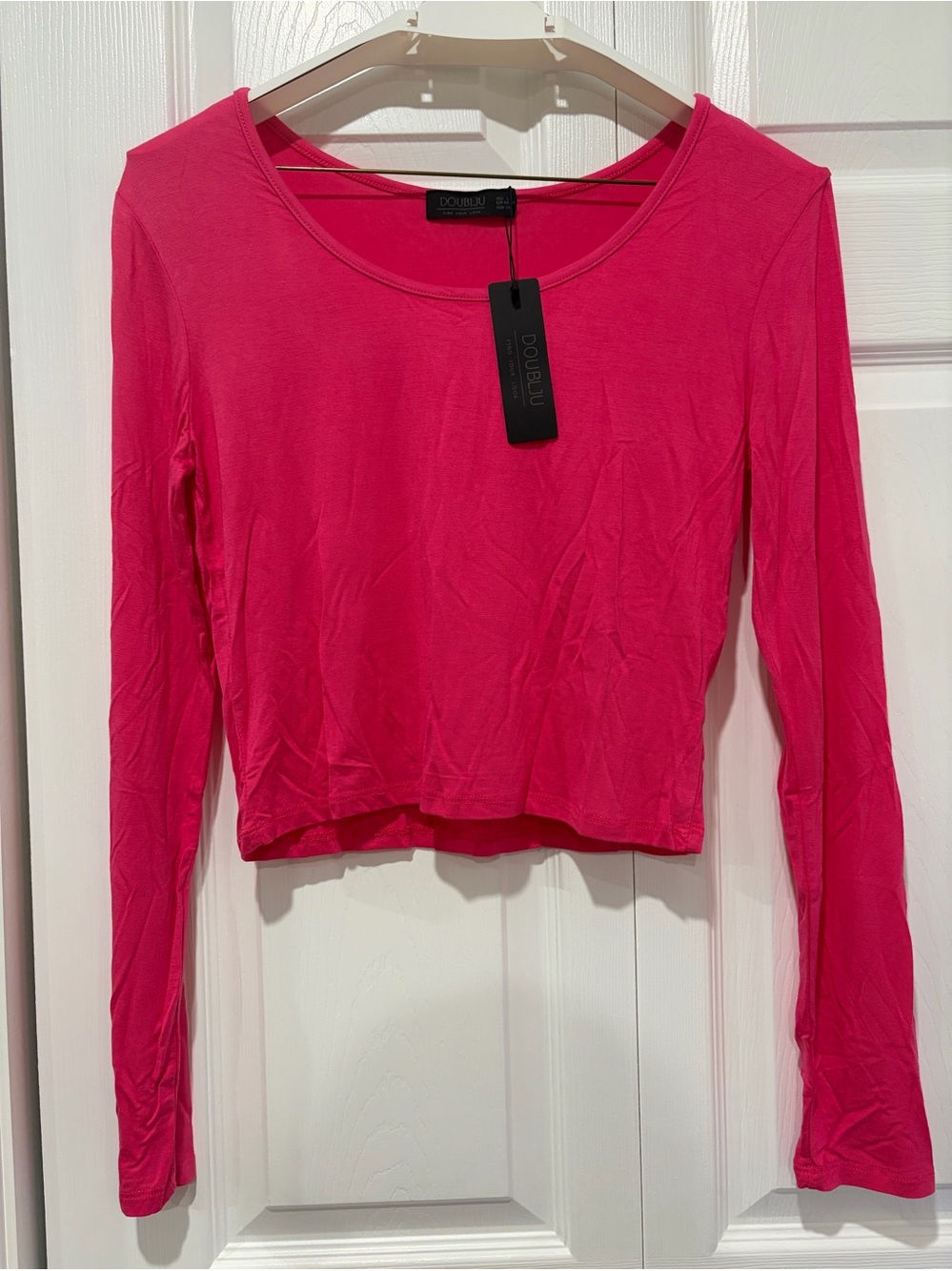 New with tags! Doublju long-sleeved crop top! Size L